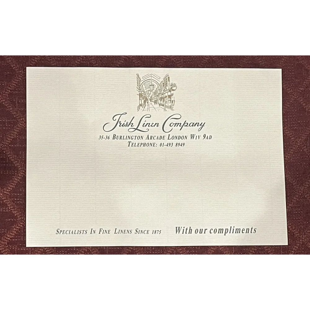 Vintage Ivory Irish Linen Ivory Hankie Lace‎ Edge 🌲